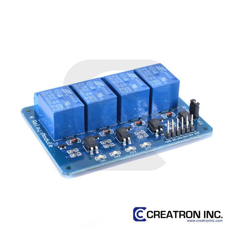 4 Channel 5V 10A DC Relay Module